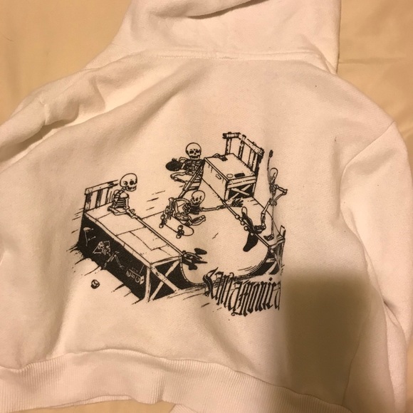 Brandy Melville skeleton crystal hoodie - Picture 4 of 4